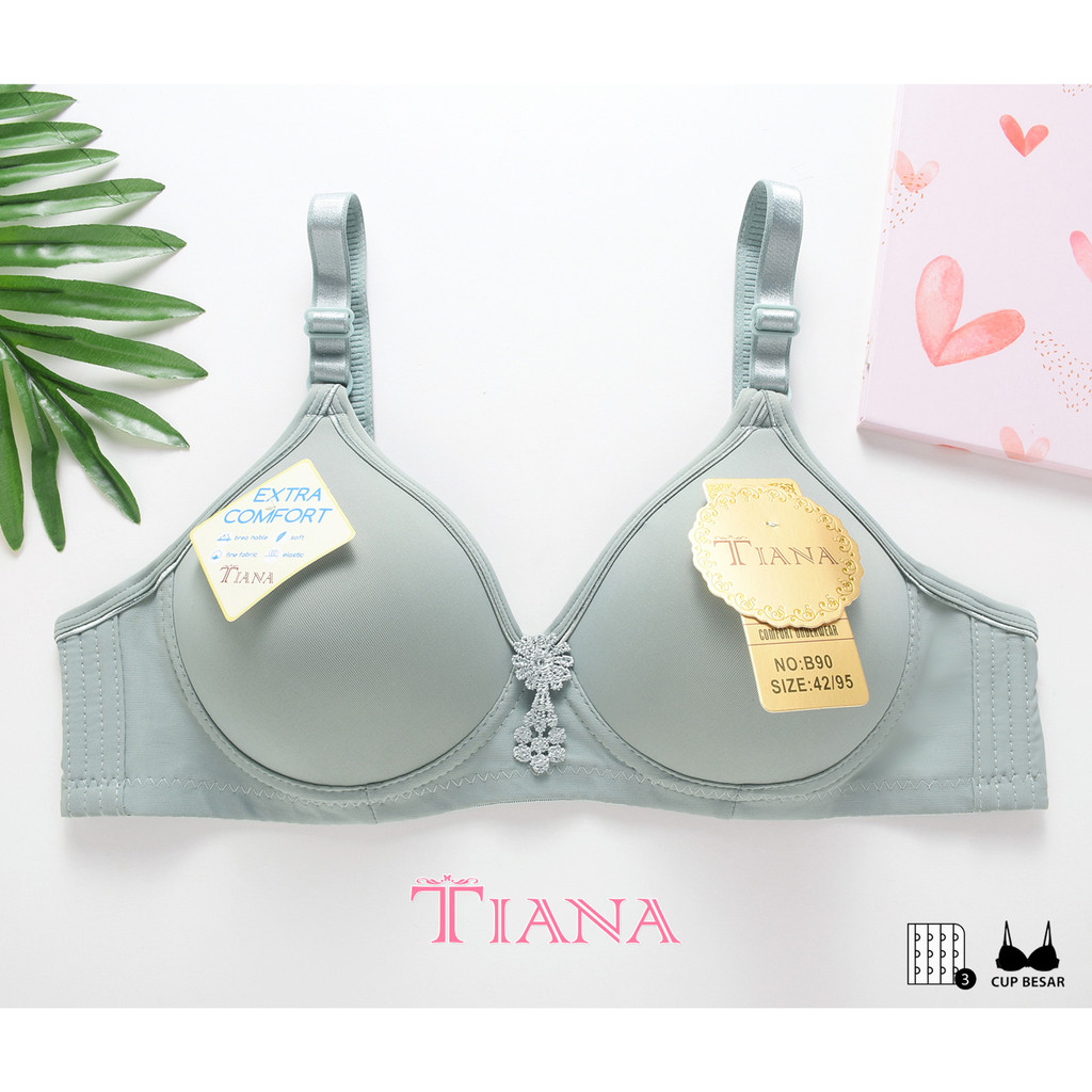 TIANA | BRA Cup Besar Kait 3 / Bra Polos / art TN B90