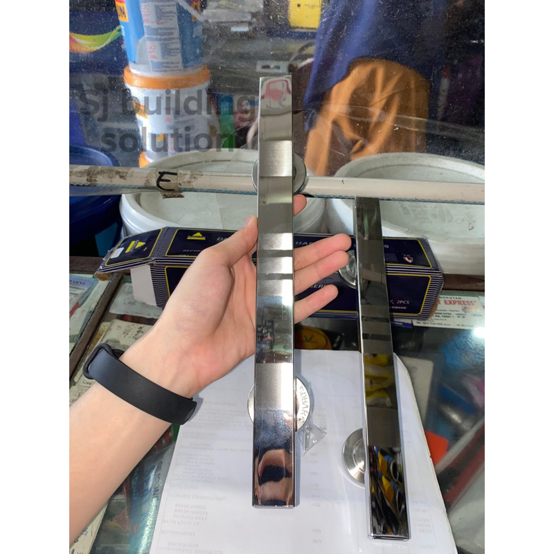 HANDLE PINTU RUMAH TARIKAN PEGANGAN GAGANG PINTU STAINLESS MODEL PETAK MINIMALIS SOBAR BAGUS 30CM 30