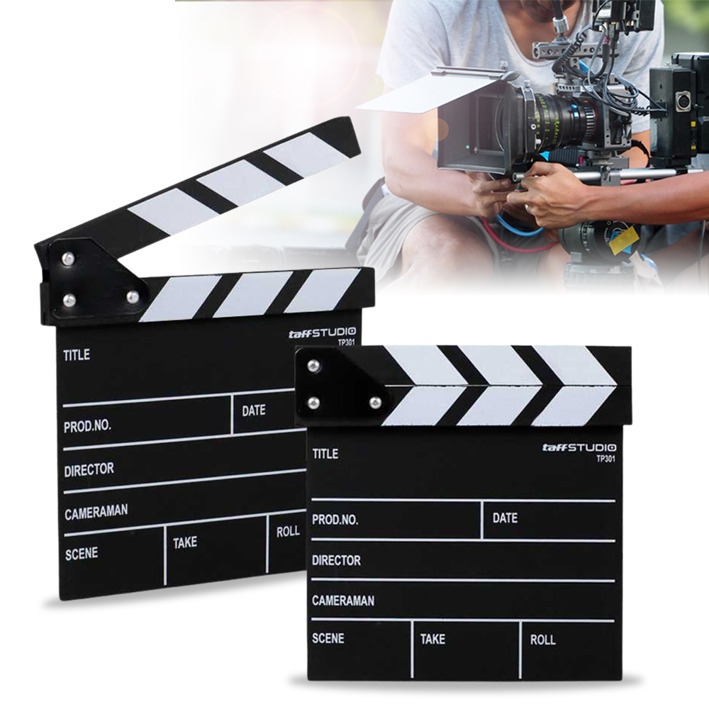 TaffSTUDIO Woopower Profesional Clapper Board Classical Movie Film - TP301 - Black