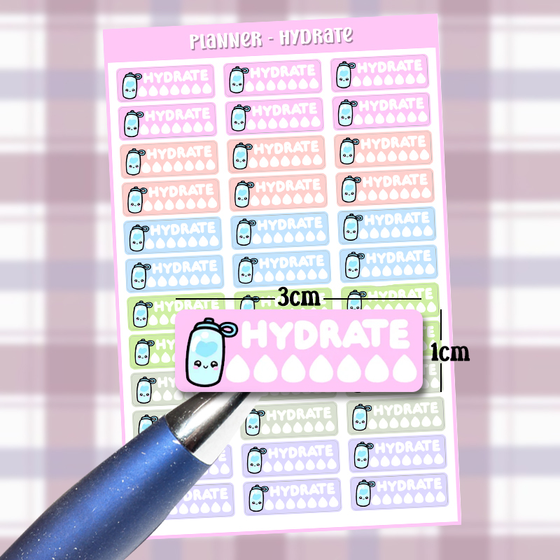 

Sticker BUJO Planner Keep Hydrate Water Diary Tracker Stiker