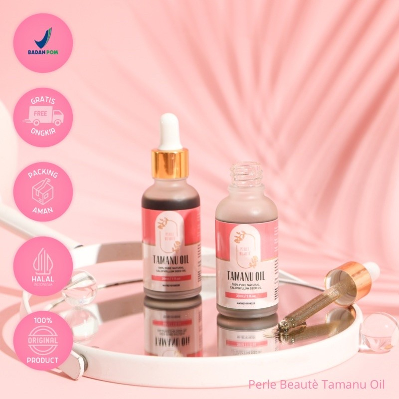 BISA COD - TAMANU OIL PERLE BEAUTE BPOM Original 100% serum jerawat bopeng Perle Beaute - 5ml