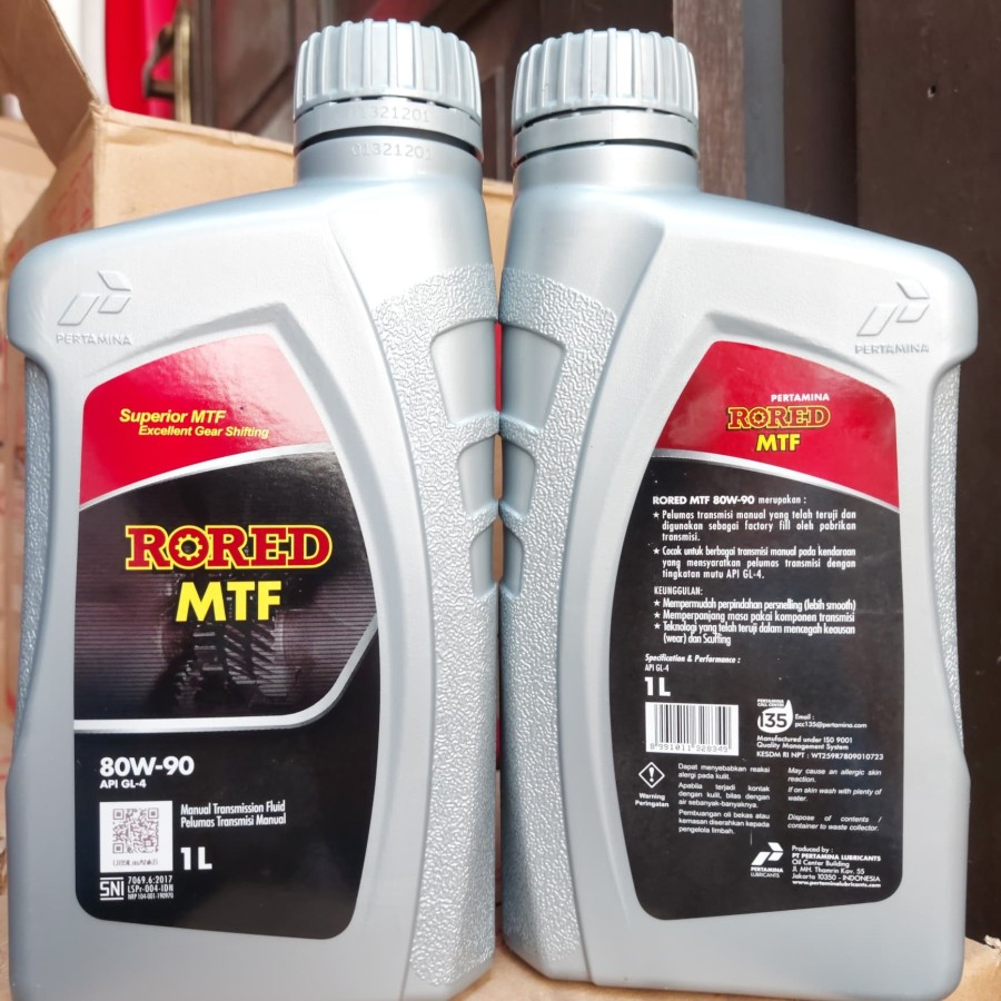 OLI PERTAMINA  RORED MTF OLI TRANSMISI MANUAL 80W 90 API GL-4 1 LITER
