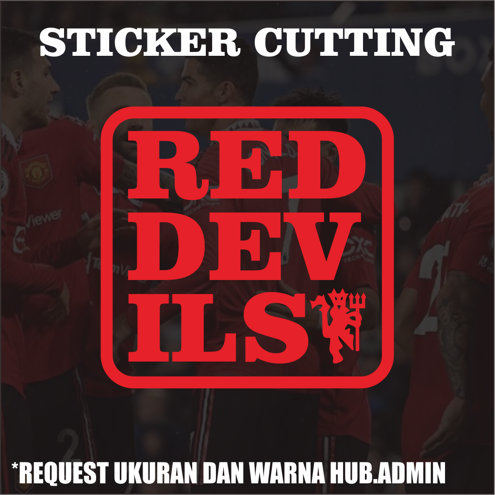 Sticker Cutting Red Devils/Stiker Cutting