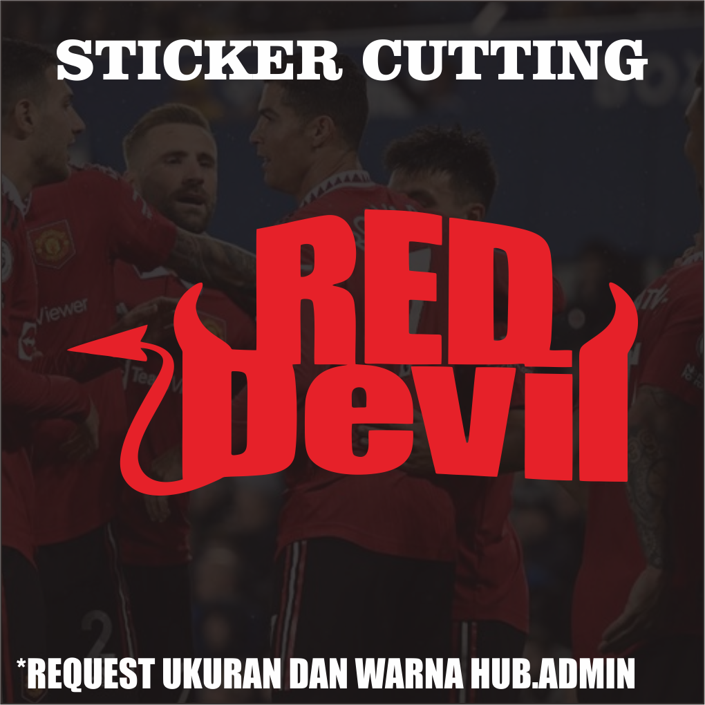 Sticker Cutting Red Devil / Stiker Cutting