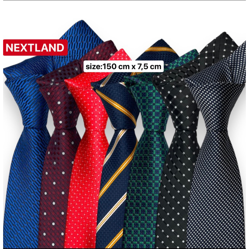 DASI FORMAL NEXTLAND DASI PRIA HITAM MERAH POLOS DAN MULTI COLOR DASI BERKWALITAS