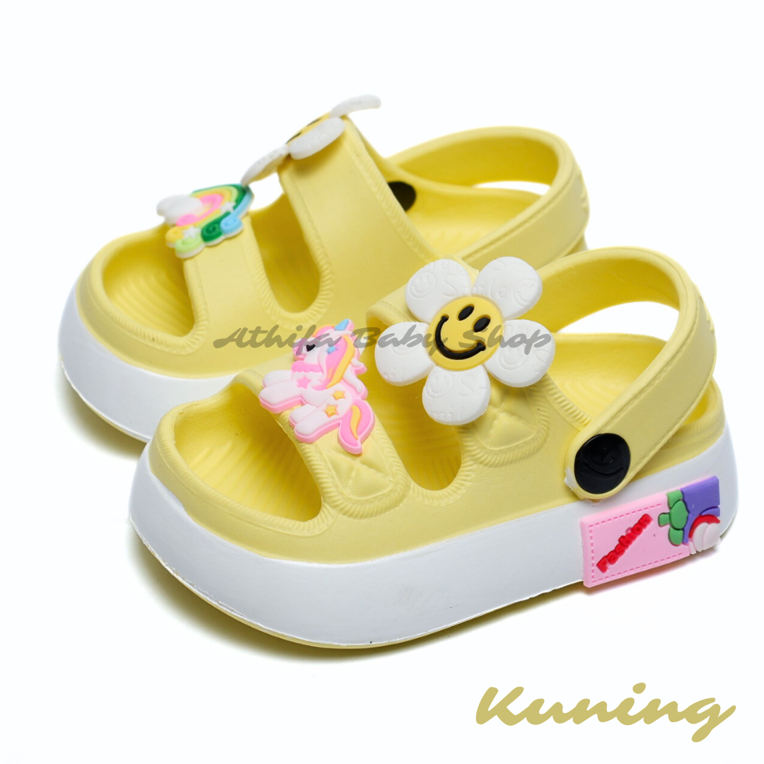 Sepatu Sandal Anak Perempuan Bayi Balita Usia 6 7 8 9 10 11 Bulan 1 2 3 4 5 Tahun Sendal Gunung Karet Cewek Prewalker Karet Phylon Ringan -Dulux 530-