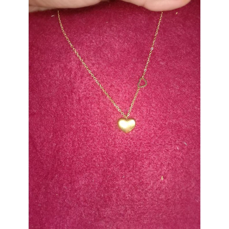 kalung titanium liontin love