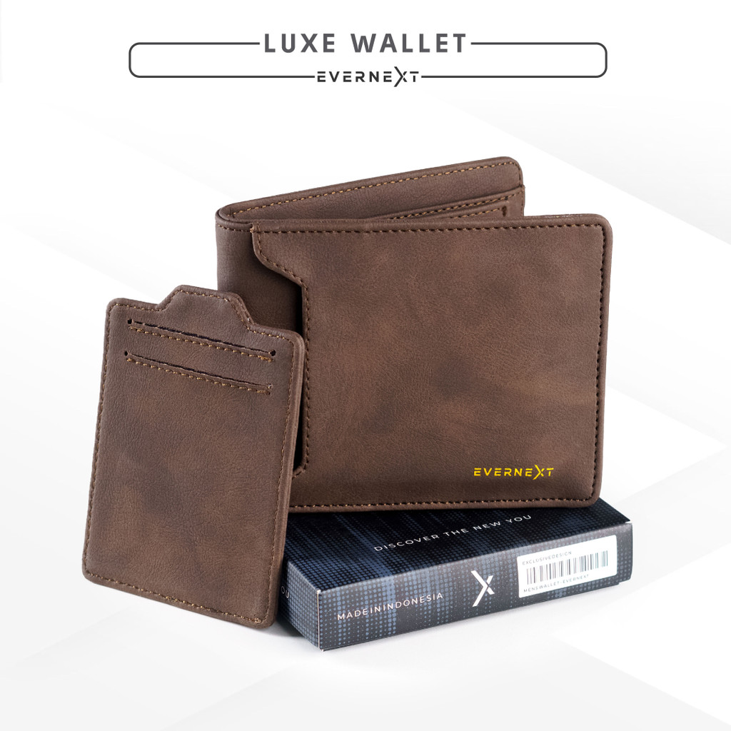 Dompet Lipat Pria Kulit Premium Slot Kartu Pendek Card Holder Dompet Cowok Leather Men Wallet Original