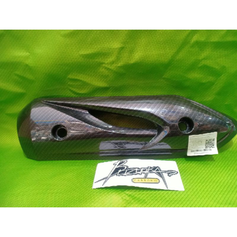cover tutup tameng knalpot beat carbon karbon bozooka original thailand