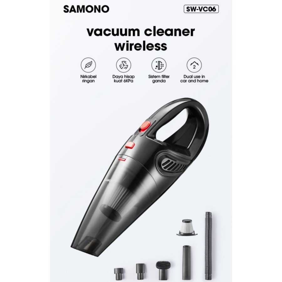 Samono SW VCD 06 Wireless Vacum Cleaner Penyedot Debu Car Mobil 6 Kpa