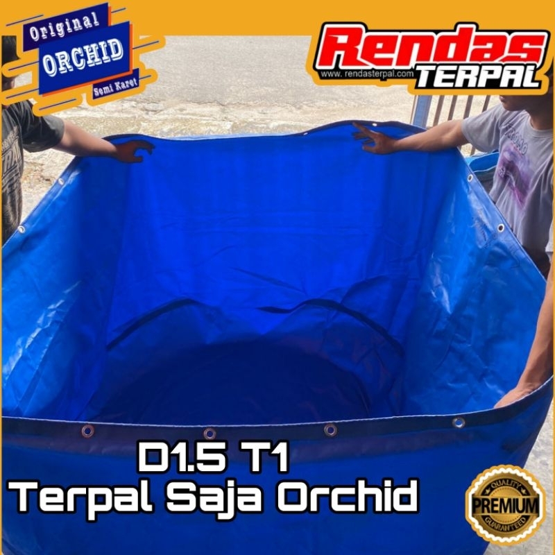 Kolam Terpal Bulat Orchid Diameter 1,5 Tinggi 1 (Terpal Saja)