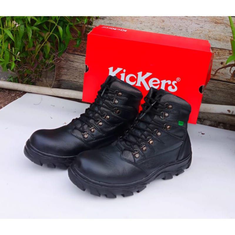 sepatu touring Septy kulit asli.sepatu boots proyek Kickers.sepatu kerja lapangan