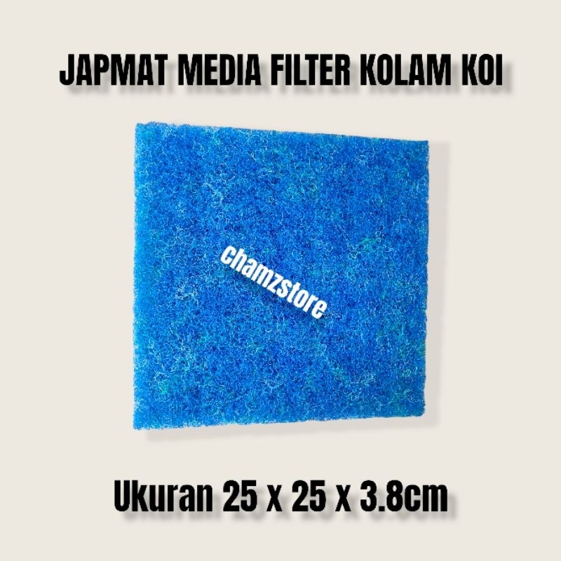 japmat media filter kolam aquarium original import uk 25x25x3.8cm filter mat / japmat 25x25x3.8cm / japmat media filter / japmat