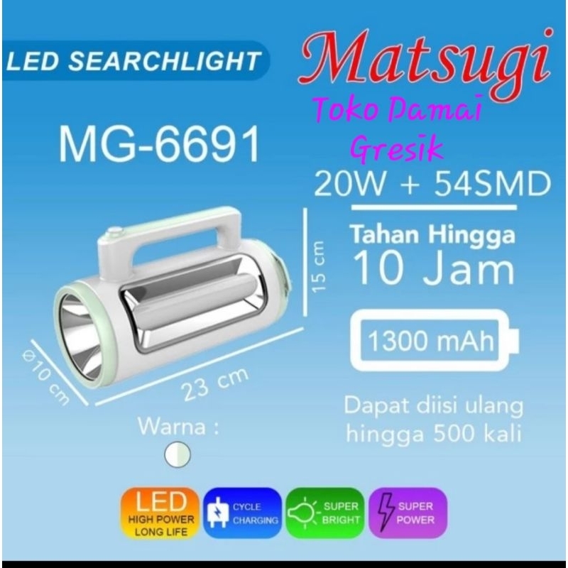 Matsugi Senter Charge MG 6691 20W+54 SMD