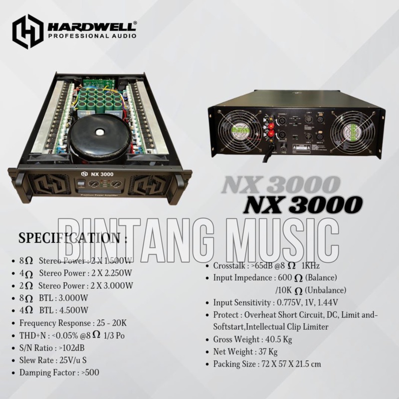 Power Hardwell NX 3000 Original 2 channel nx3000