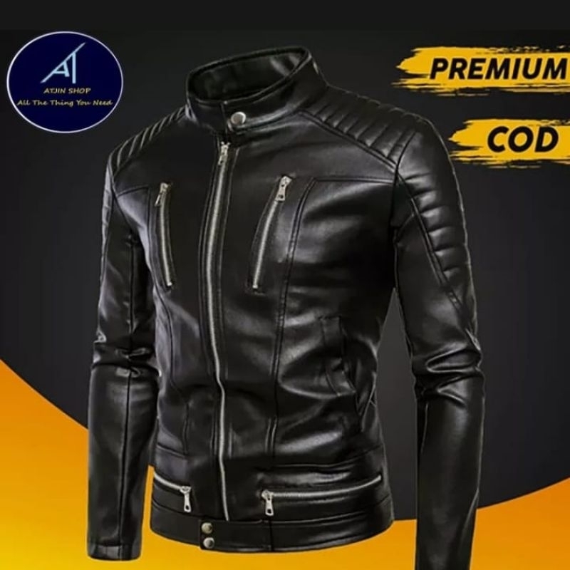 Jaket Kulit Motor Pria Model New Racing Terbaru