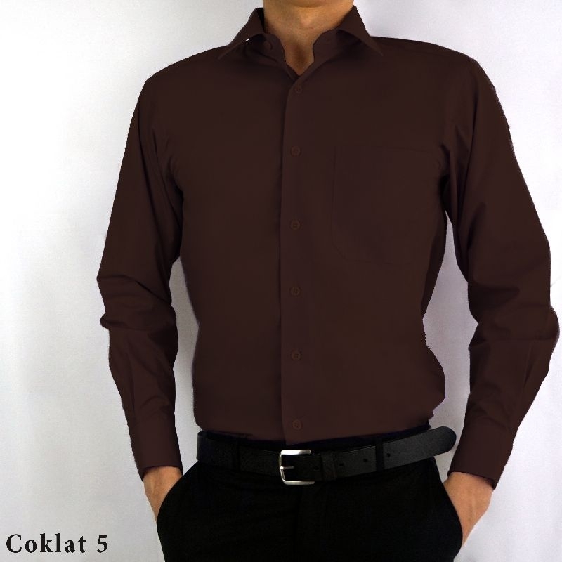 BOSS KEMEJA LENGAN PANJANG WARNA MAROON