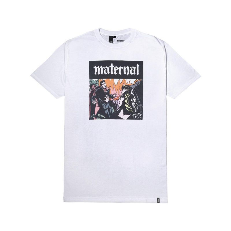 Maternal disaster T-shirt Spin Putih katun