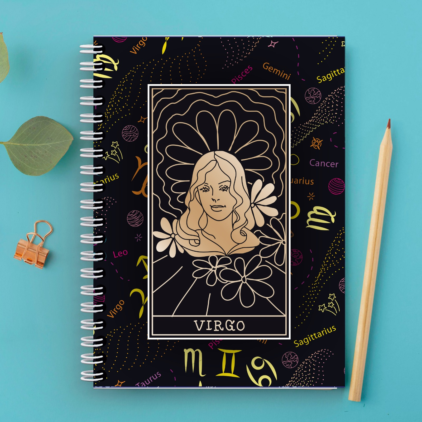 

Buku catatan A5 (14,8x21 cm) notebook buku tulis cover unik motif zodiac