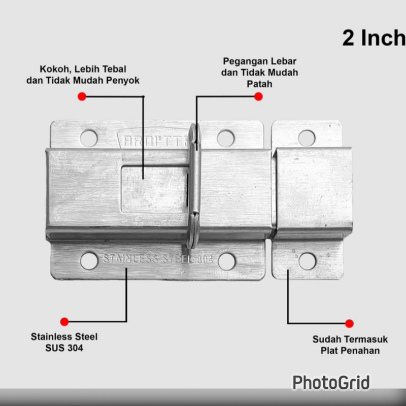 Grendel pencet promo selot pintu model pencet kunci pintu Grendel model pencet stanlis steel tebal