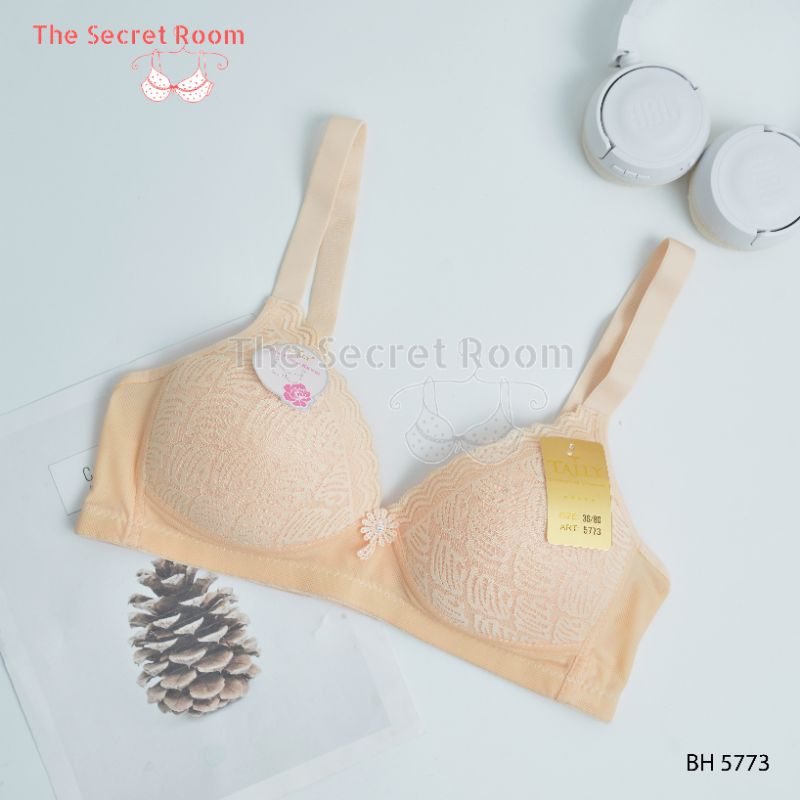 TALLY BRA BH 5773 I CUP B BESAR I BUSA TIPIS I TANPA KAWAT I KAIT 3 I SIZE 36 - 42 I BAHAN RENDA HALUS