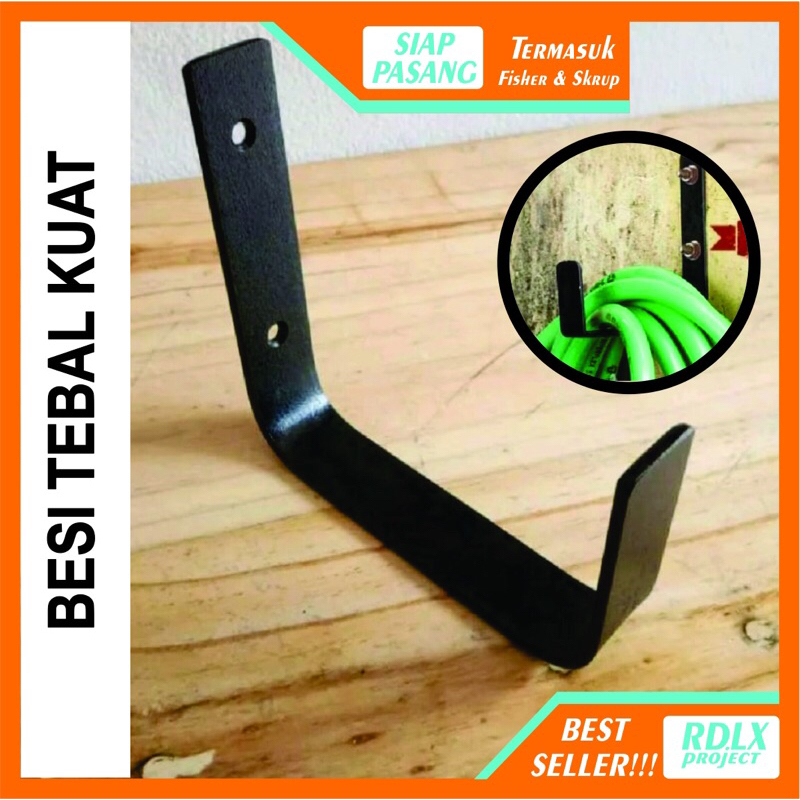 Gantungan Selang Gantungan Selang Air Gantungan Serbaguna Rak Dinding Siku L Braket