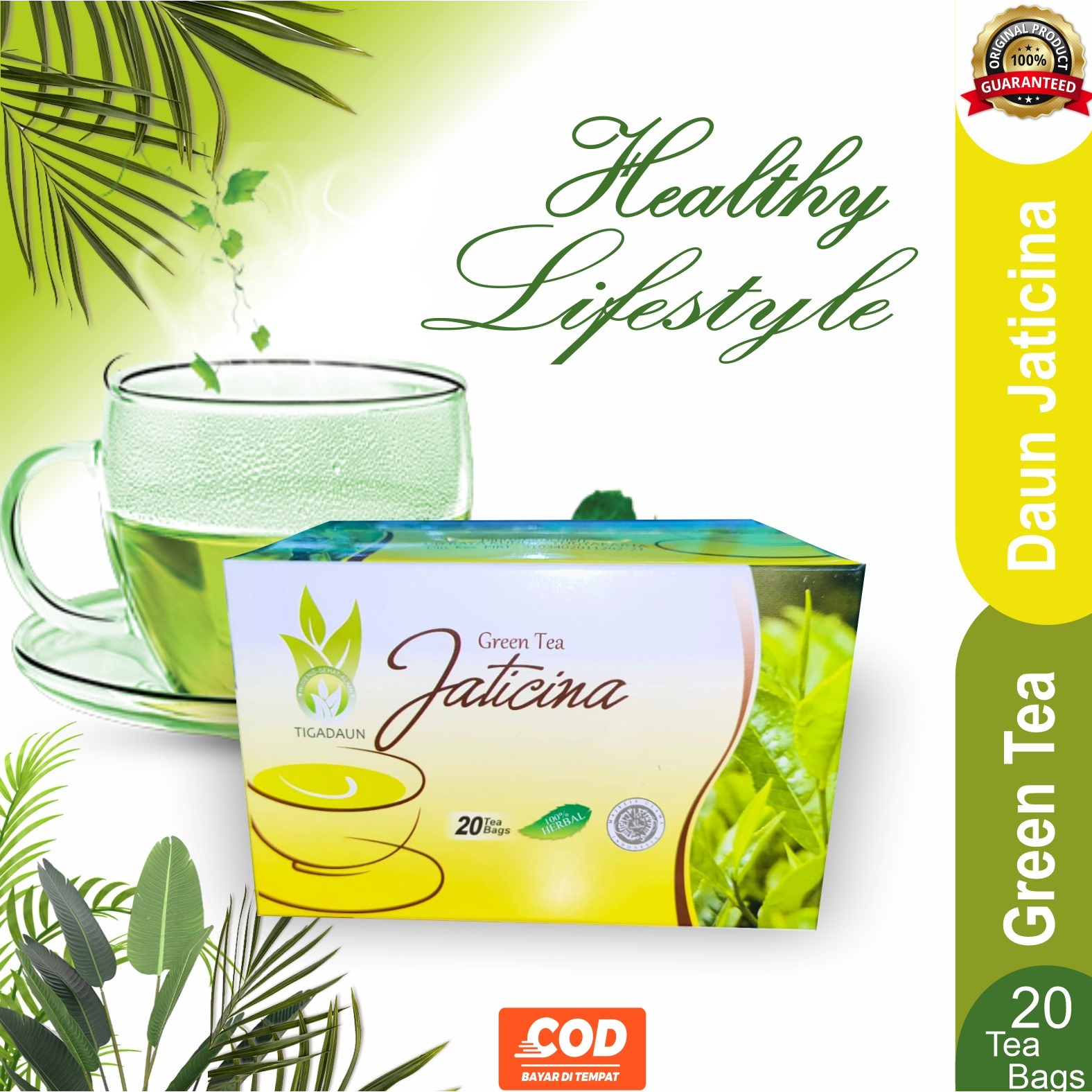 

[Bisa COD] JATICINA GREAN TEA / TEH HIJAU DIET HERBAL