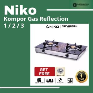 NIKO Kompor Gas 2 Tungku Reflection Series Bergaransi Resmi