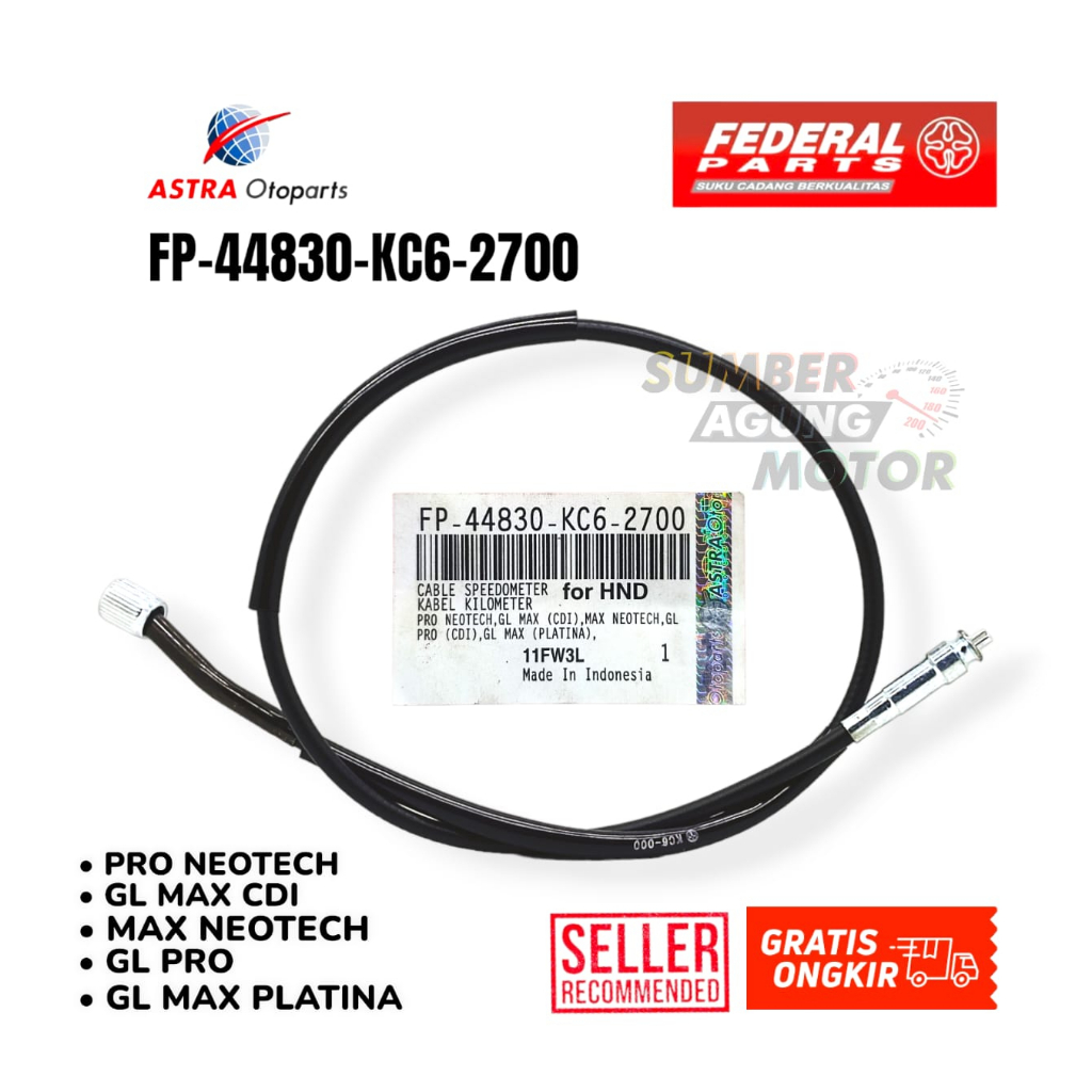 KABEL SPEEDOMETER HONDA GL PRO NEOTECH GL MAX CDI PLATINA ORI FEDERAL