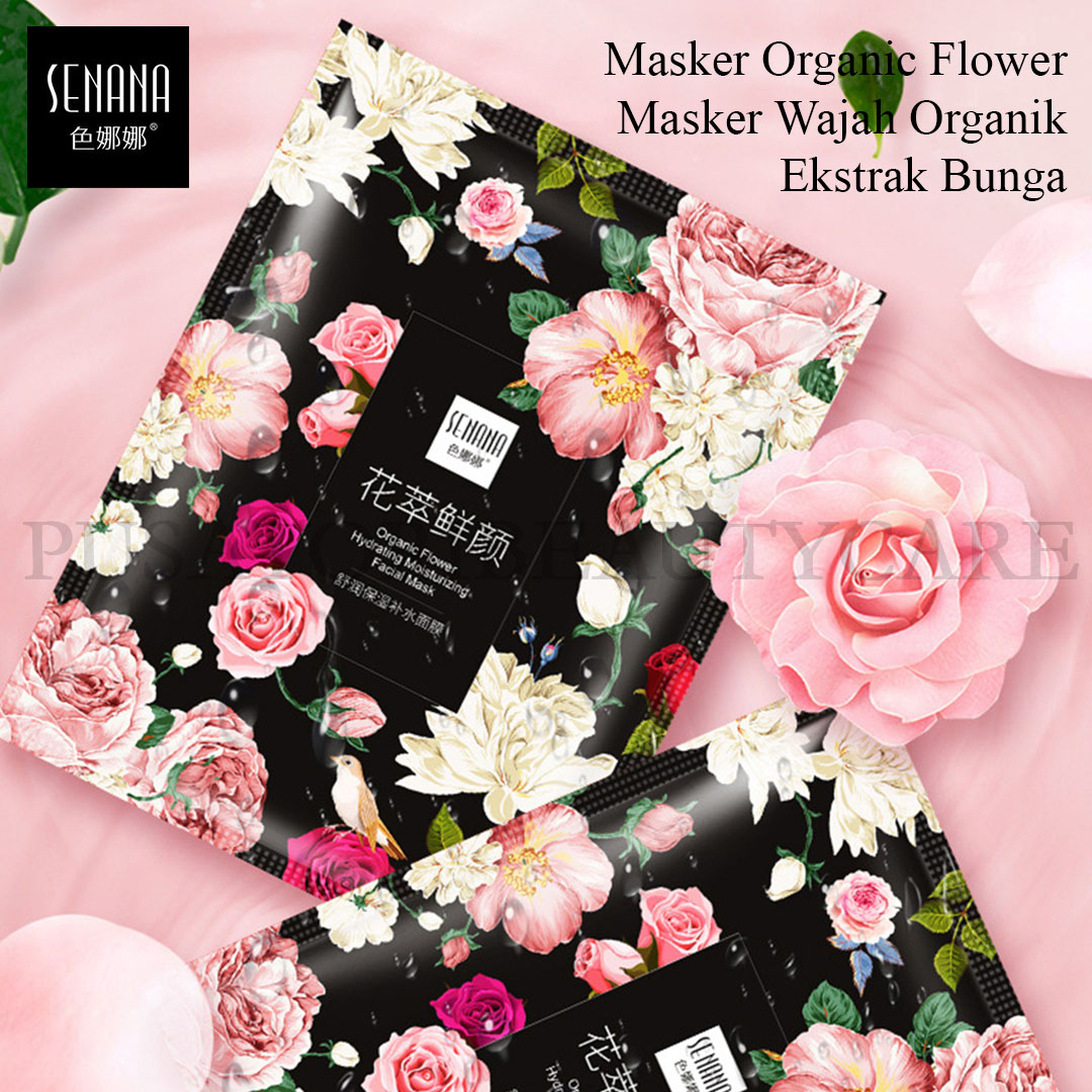 SENANA Masker Organic Flower Masker Wajah Organik Ekstrak Bunga