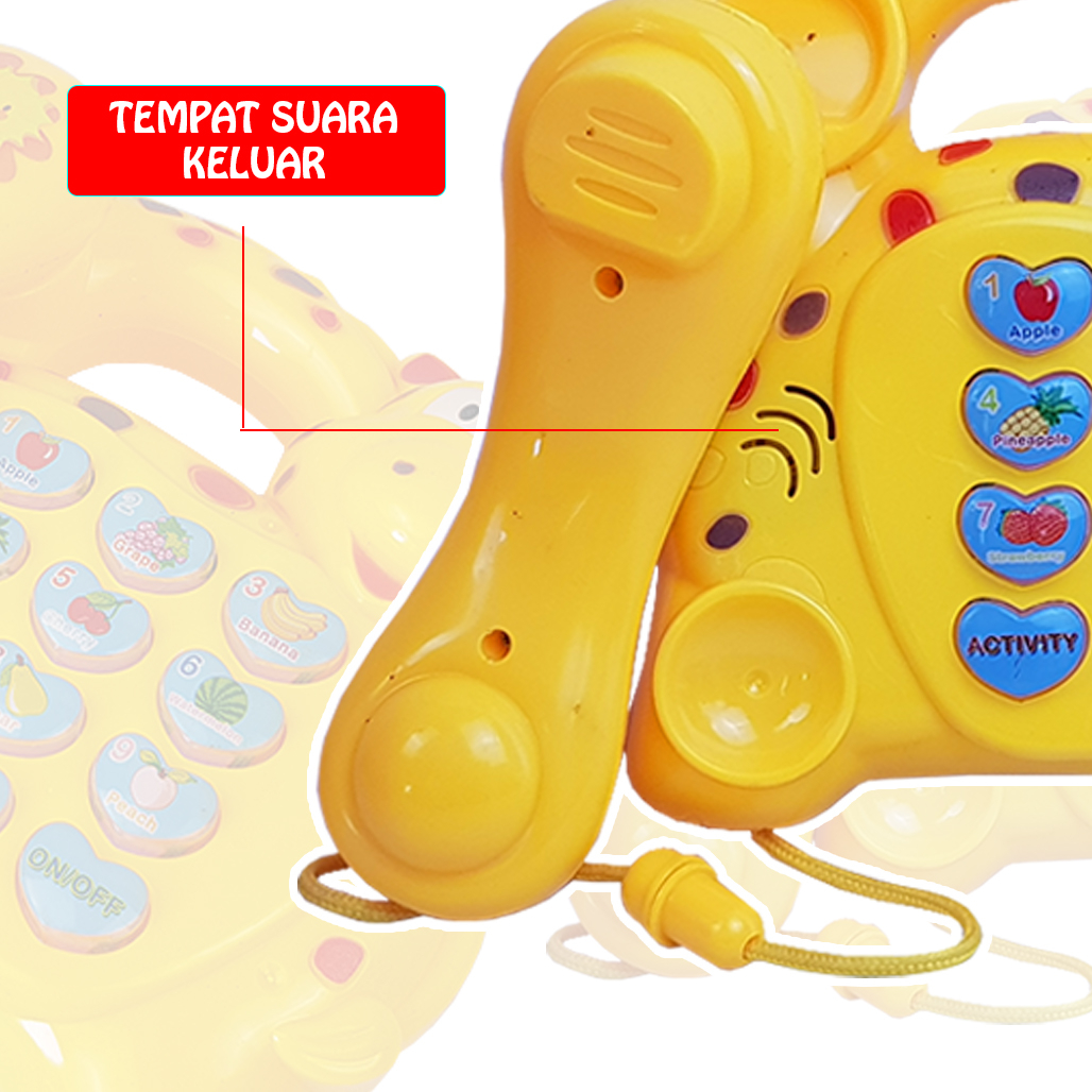 ( BISA COD ) Mainan Anak Telefon musik  / Mainan edukasi anak Telfon jerapah / Mainan Anak Telepon/ Phone Learning Activities [66014]