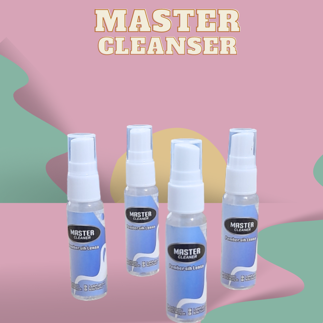 PEMBERSIH KACAMATA MASTER CLEAN(1PACK isi 12btl)