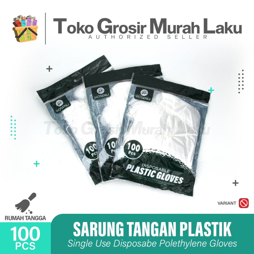 Sarung Tangan Plastik kemasan Plastik -/+ 100 pc pac Plastik  DISPOSABLE PLASTIC GLOVES