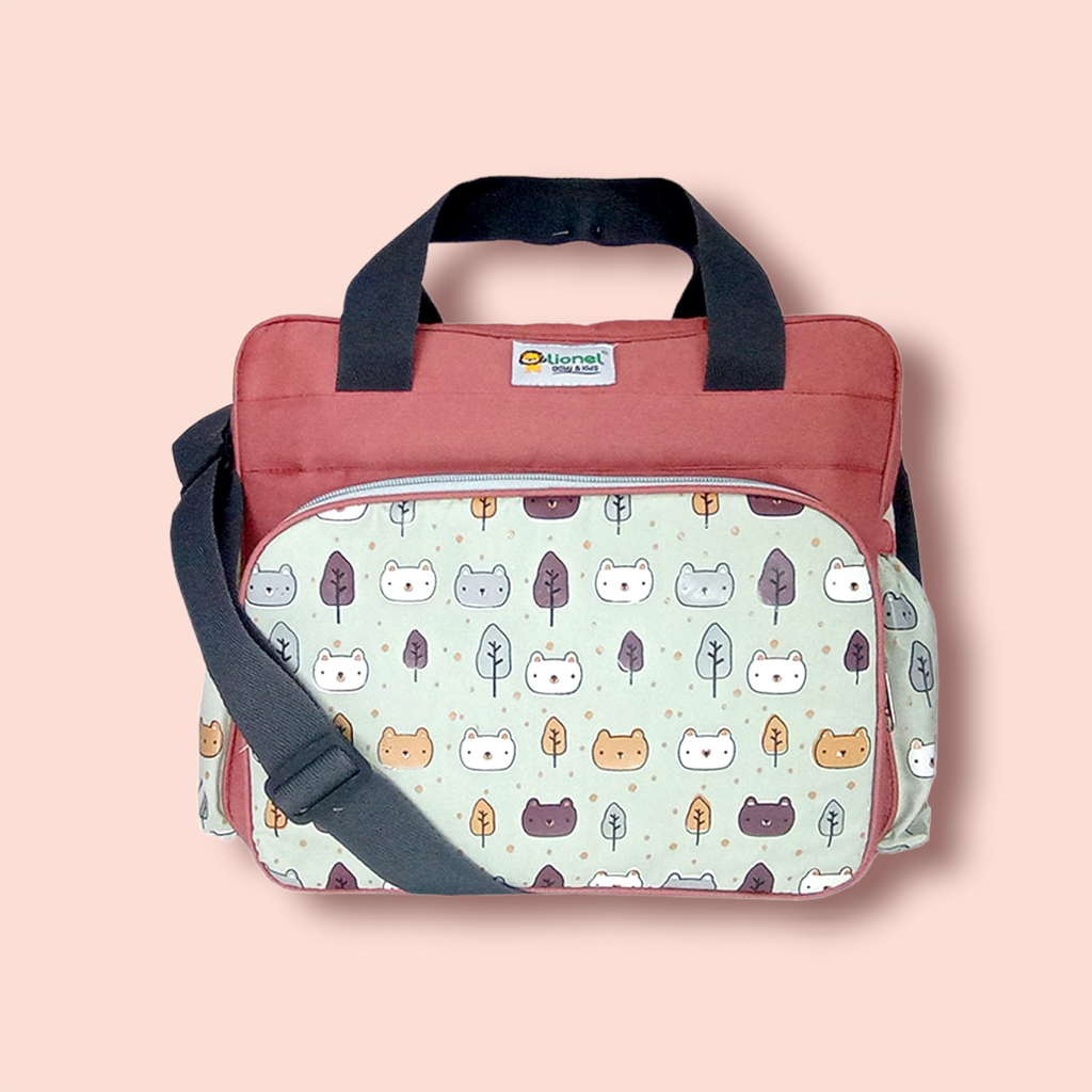 TAS SEDANG BAYI WHITE BEAR SERIES