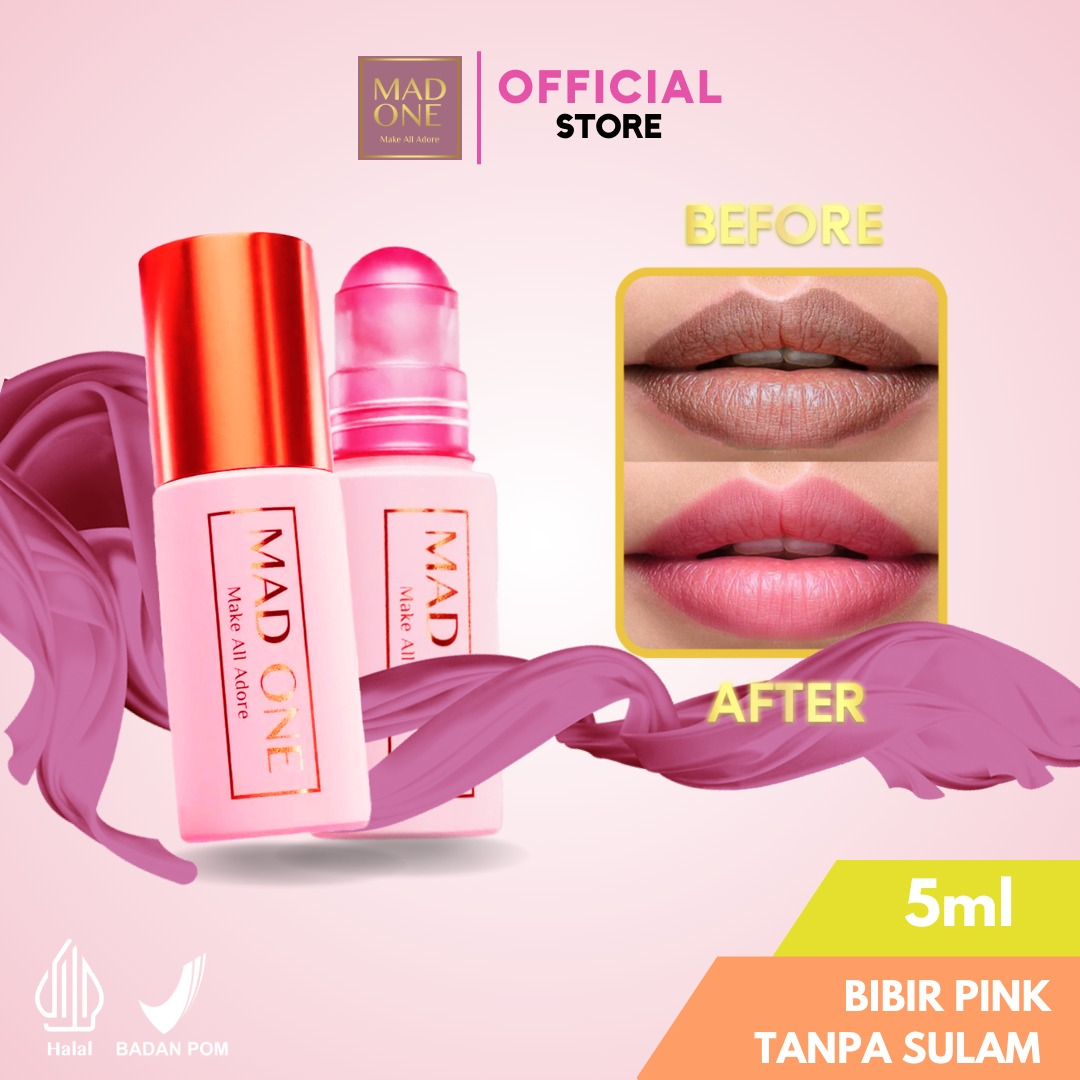 (Mad One) Lip Serum Bibir Pink - Perawatan Bibir - Pencerah Bibir