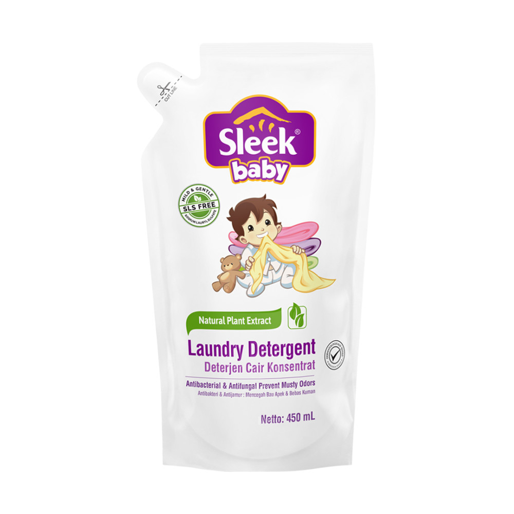 Sleek Laundry Detergent 450ml Deterjen Bayi