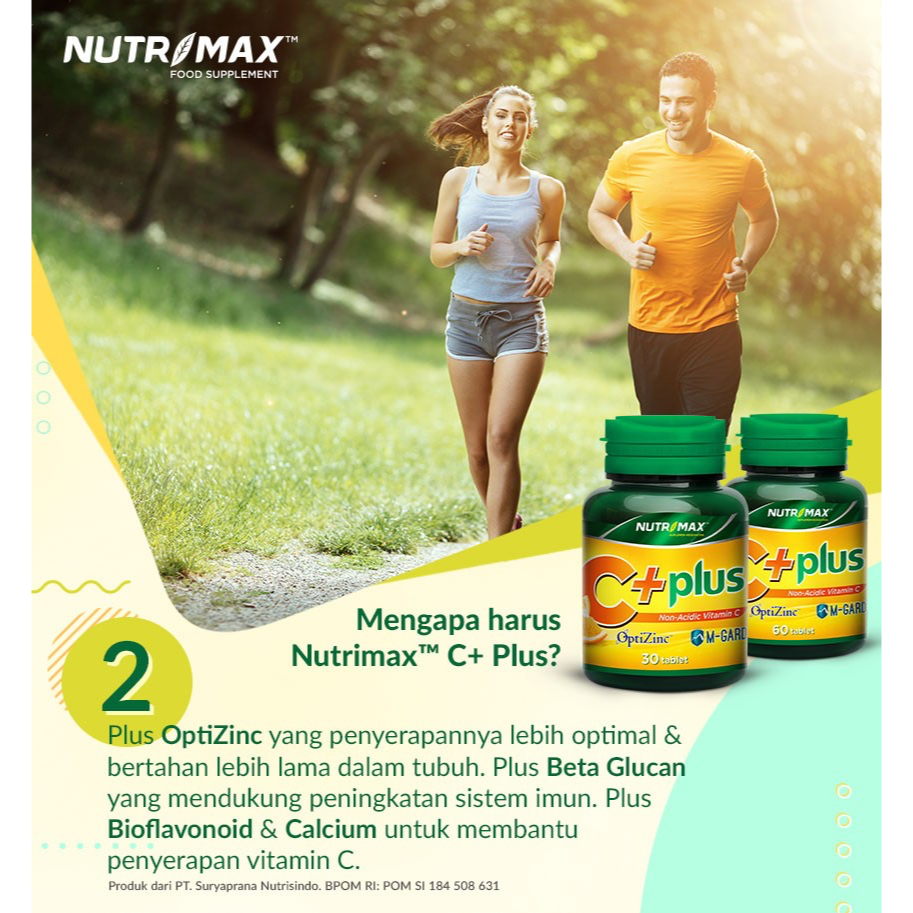 NUTRIMAX C+ PLUS | Imunitas Daya Tahan Tubuh Antioksidan Kesehatan Kulit Flu batuk