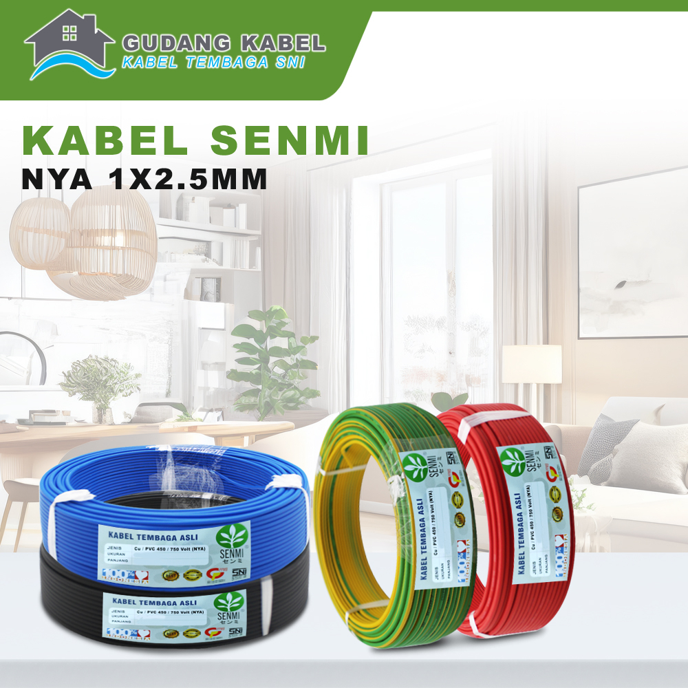 Kabel NYA 2.5mm Senmi / Kabel Listrik NYA 2.5mm Kabel Tembaga Tunggal