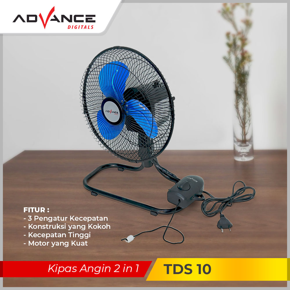 Advance Kipas Angin Tornado TDS 10 Baling besi (10 inch)