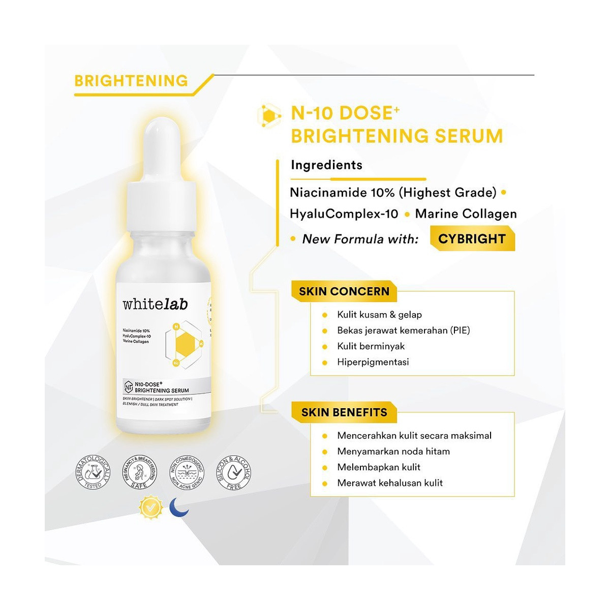 WHITELAB N10-DOSE+ BRIGHTENING SERUM NIACINAMIDE 10%