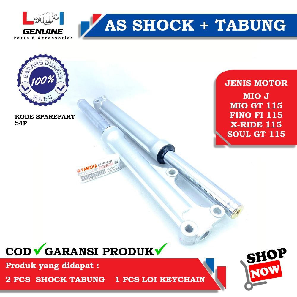 -LOI- AS SHOCK SET TABUNG YAMAHA 54P ORIGINAL MIO J, FINO FI, SOUL GT, MIO M3, MIO GT