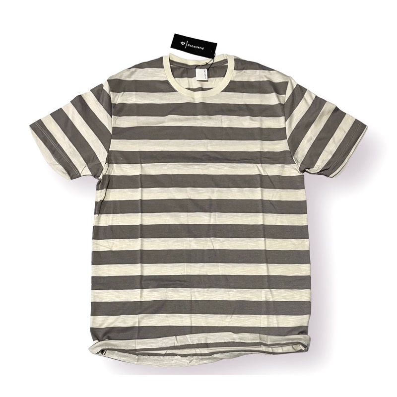 Kaos Stripe Strip Salur Belang Pria Wanita