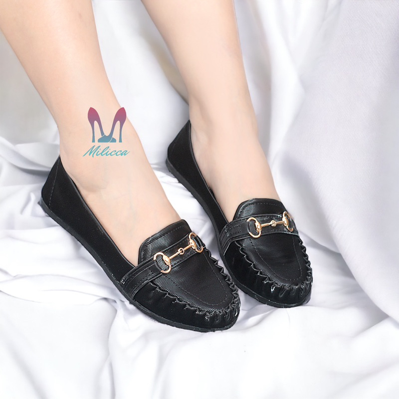 Milicca Sepatu Wanita Flatshoes Rajut Kasual Bellanova