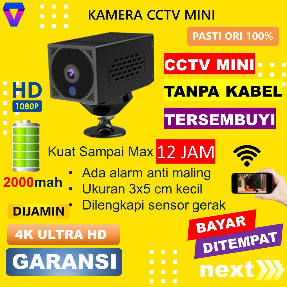 KAMERA MINI TERSEMBUNYI TANPA KABEL BUAT HP SPYCAM CAMERA PENGINTAI MINI KECIL CCTV MINI WIFI SPY CAM HIDDEN CAMERA JS14