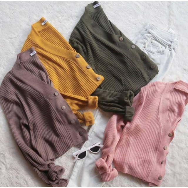 DISKON!!! WILLY CARDY Crop Cardy / Cardigan rajut wanita / kardigan crop / Cardy crop murah