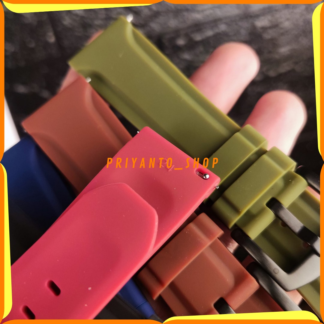 STRAP TALI JAM TANGAN SOFT SILICONE RUBBER WATERPROOF ORIGINAL 20MM 22MM 24MM 26MM