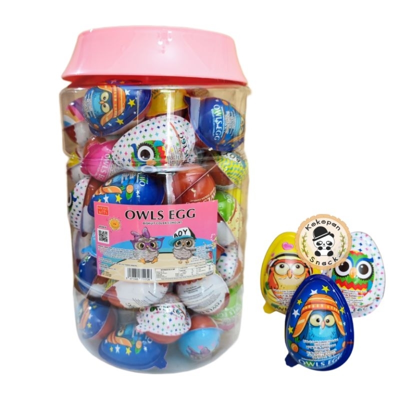 Cokelat Owls Egg Toples isi 60