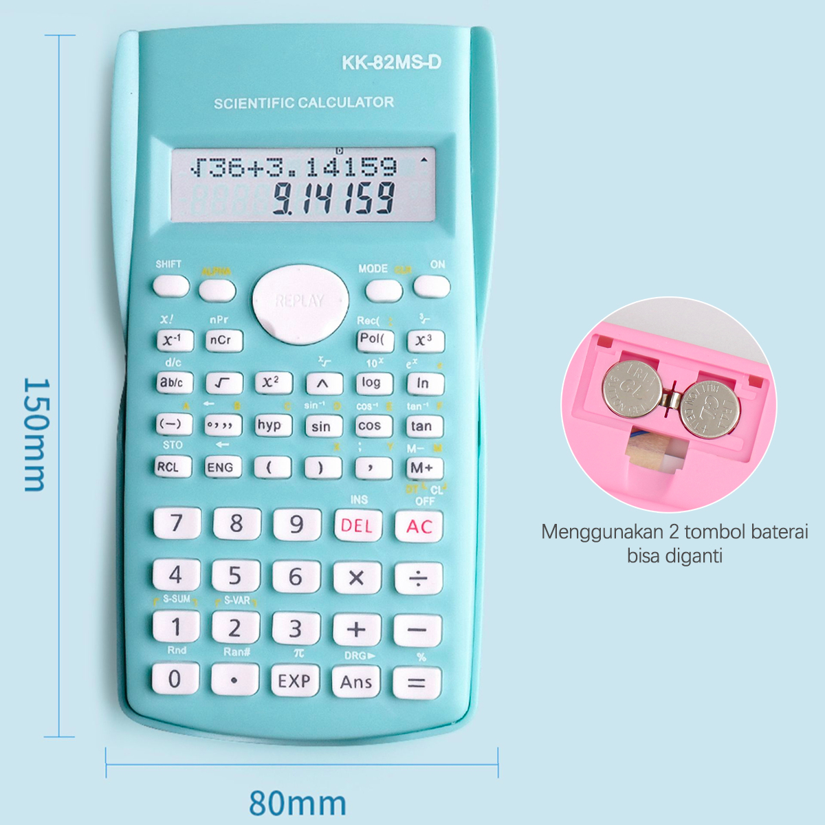 Kalkulator Scientific Calculator Sin Cos Tan 120 Function Aesthetic Estetik