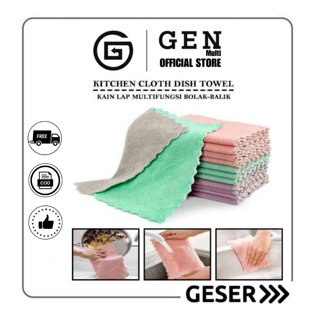 GEN - Kain Lap Dapur Anti Minyak Microfiber / Kain Lap Anti Minyak / Kain Lap Microfiber Anti Minyak