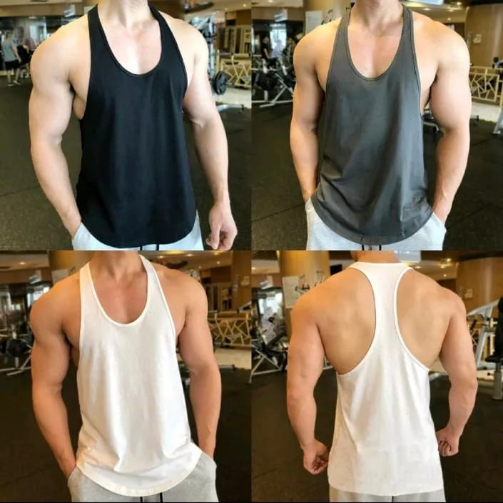 KAOS SINGLET PRIA / KAOS DALAM PRIA / TANKTOP PRIA / KAOS GYM FITNES / SINGLET TALI KECIL